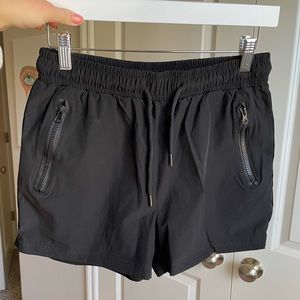 Black athletic shorts